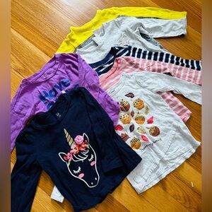 Toddler 2T long basics 7 long sleeve tees  bundle